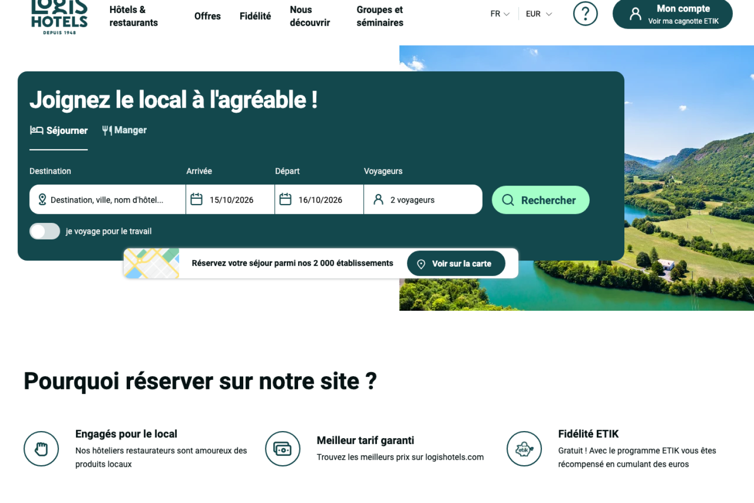 Logis Hôtels : réserver un hôtel ou restaurant en France et en Europe
